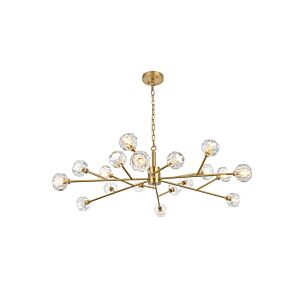 Graham  Pendant in Gold And Clear by Elegant Lighting