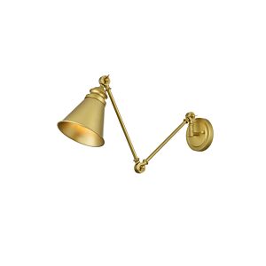 Ledger  Swing Arm Wall Sconce in Brass by Elegant Lighting