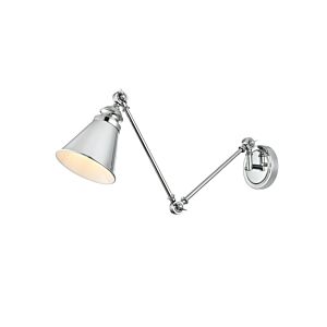 Ledger  Swing Arm Wall Sconce in Chrome by Elegant Lighting