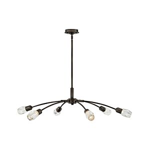 Atera 6-Light LED Chandelier in Black Oxide