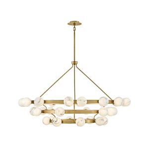 Selene 36-Light LED Chandelier in Lacquered Brass