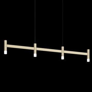 Systema Staccato LED Linear Pendant in Brass Finish by Sonneman