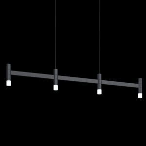 Systema Staccato 4-Light LED Linear Pendant in Satin Black