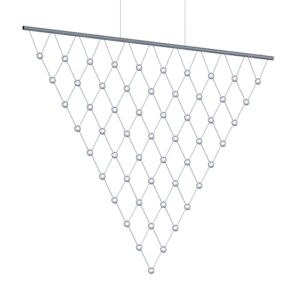 Constellation LED Pendant in Bright Satin Aluminum by Sonneman