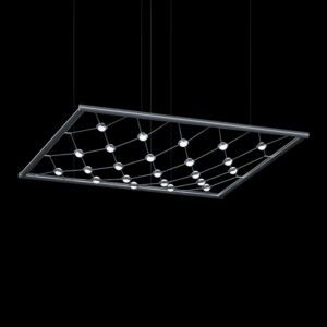 Constellation LED Pendant in Bright Satin Aluminum by Sonneman