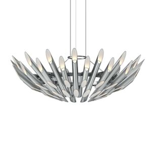 Chimes LED Pendant in Polished Chrome by Sonneman