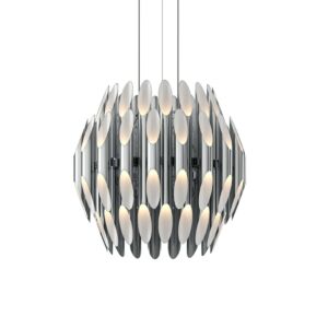 Chimes LED Pendant in Polished Chrome by Sonneman