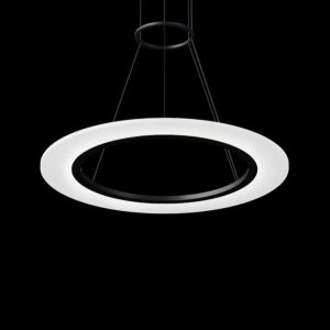 Arctic Rings 1-Light LED Pendant in Satin Black