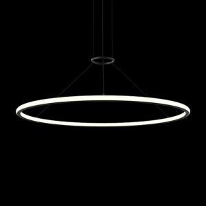 Luna LED Pendant in Satin Black by Sonneman