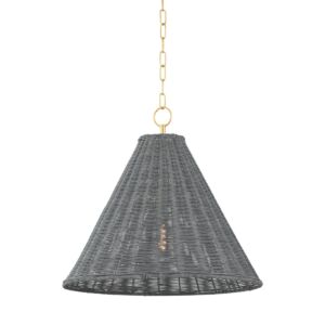 Destiny One Light Pendant in Aged Brass by Mitzi