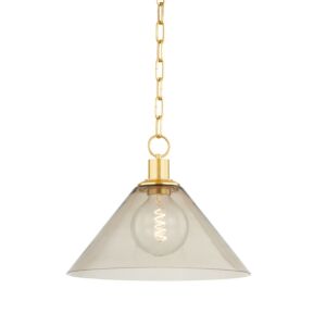 Anniebee One Light Pendant in Aged Brass by Mitzi