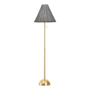 Destiny One Light Floor Lamp in Aged Brass by Mitzi