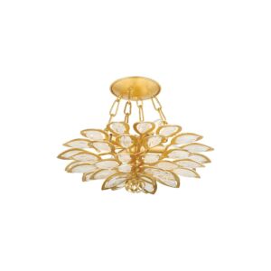 Vittoria 4-Light Semi-Flush Mount in Gold Leaf