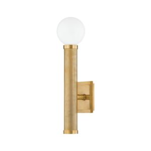 Pienza One Light Wall Sconce in Vintage Brass by Corbett Lighting