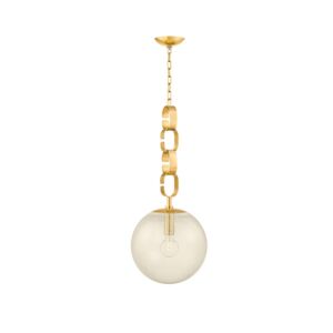 Nessa 1-Light Pendant in Vintage Brass