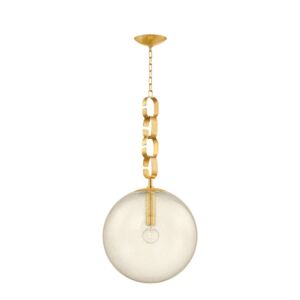 Nessa One Light Pendant in Vintage Brass by Corbett Lighting