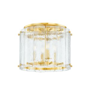 Rio 4-Light Flush Mount in Vintage Polished Brass