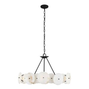 Cosmos Six Light Chandelier in Matte Black by Varaluz