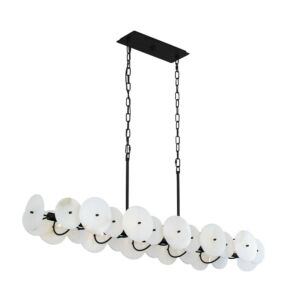 Cosmos Ten Light Linear Pendant in Matte Black by Varaluz