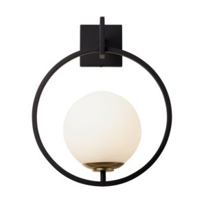 Stopwatch One Light Wall Sconce in Matte BlackFrench Gold by Varaluz