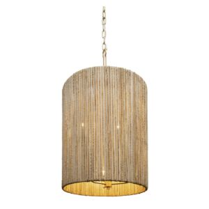 Jacob's Ladder Six Light Foyer Pendant in French Gold by Varaluz