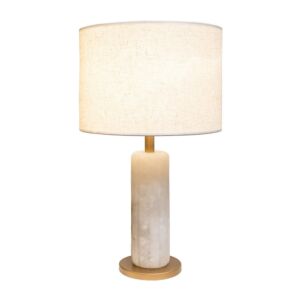 Sentu One Light Table Lamp in French GoldAlabaster by Varaluz