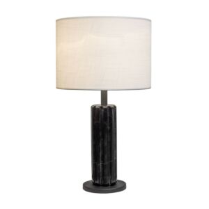 Sentu One Light Table Lamp in Matte BlackBlack Marble by Varaluz