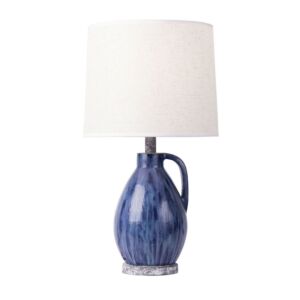 Avesta One Light Table Lamp in Apothecary GrayBlue Lustro by Varaluz