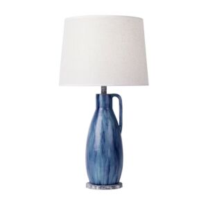 Avesta One Light Table Lamp in Apothecary GrayBlue Lustro by Varaluz