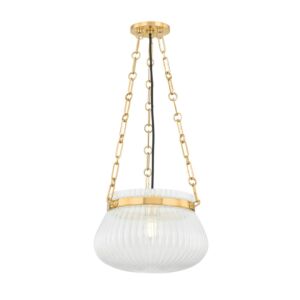 Granby 1-Light Pendant in Aged Brass