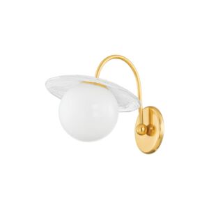 Stampford 1-Light Wall Sconce in Aged Brass