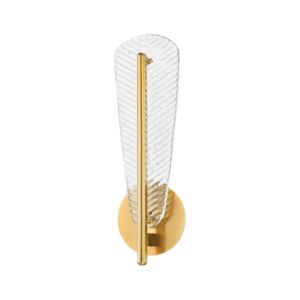 Passaic 1-Light LED Wall Sconce in Aged Brass