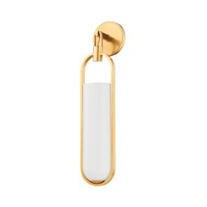 Lorimer LED Wall Sconce in Aged Brass by Hudson Valley