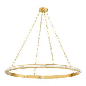 Wingate LED Chandelier in Aged Brass by Hudson Valley