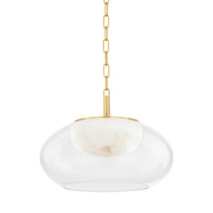 Moore LED Pendant in Aged Brass by Hudson Valley