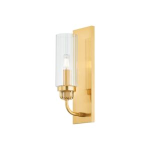 Halifax 1-Light Wall Sconce in Aged Brass