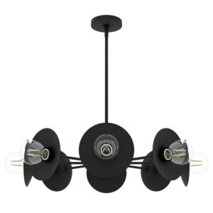 Fernando  Chandelier in Matte Black by Hunter