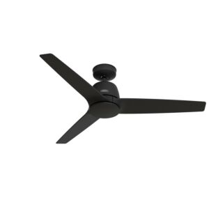 Malden 52"Ceiling Fan in Matte Black by Hunter