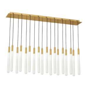 Pylon LED Chandelier in Natural Brass by Visual Comfort Modern