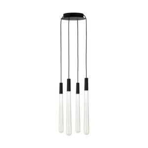 Pylon LED Chandelier in Nightshade Black by Visual Comfort Modern