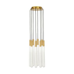 Pylon LED Chandelier in Natural Brass by Visual Comfort Modern