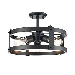 Oakhurst 3-Light Semi-Flush Mount in Ebony