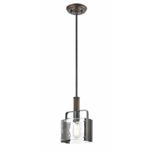 Georgian Bay 1-Light Mini-Pendant in Graphite and Ironwood