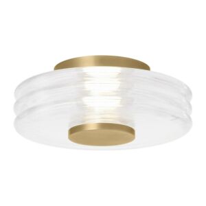 Laurel LED Flush Mount in Natural Brass by Visual Comfort Modern