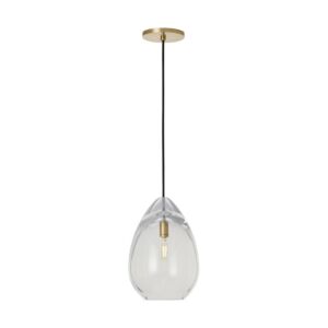 Alina One Light Pendant in Natural Brass by Visual Comfort Modern