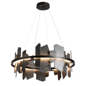 Hubbardton Forge Ardesia Circular LED Pendant in Black