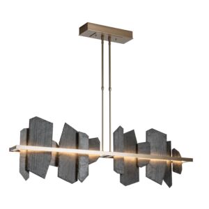 Hubbardton Forge Ardesia Linear LED Pendant in Soft Gold