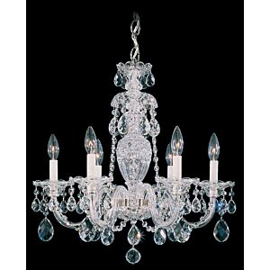 Sterling Six Light Chandelier in Silver by Schonbek