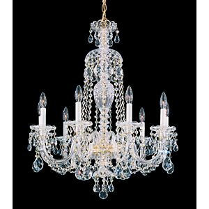 Sterling Nine Light Chandelier in Gold by Schonbek