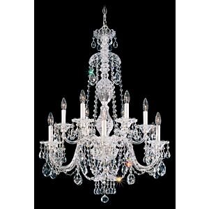 Sterling 12 Light Chandelier in Silver by Schonbek